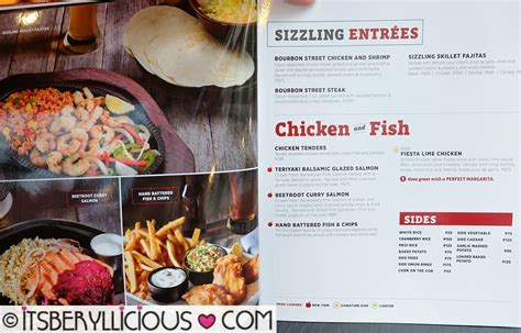 Printable Applebee's To Go Menu