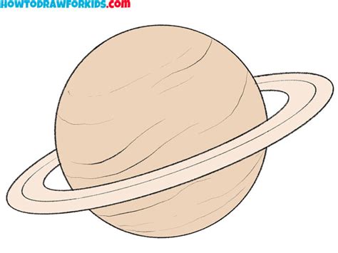 How to Draw Saturn - Easy Drawing Tutorial For Kids