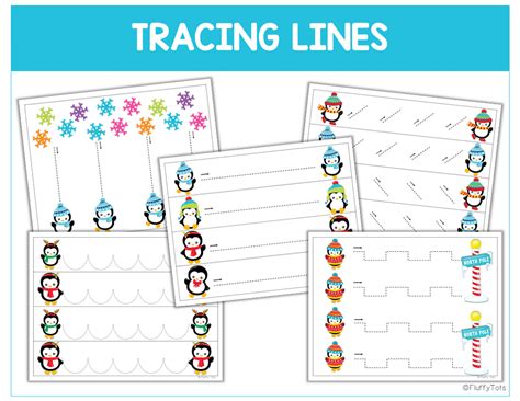 Fun Penguin Tracing Lines And Shapes For Preschool Activities FluffyTots