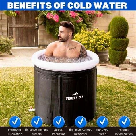 Frozen Zen Ice Bath Tub For Athletes With Lid Gallons Portable Ice