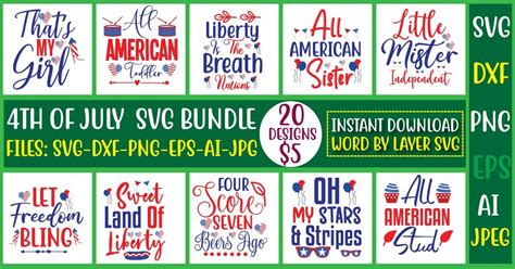 4th Of July Svg Bundle Vol5 Bundle · Creative Fabrica