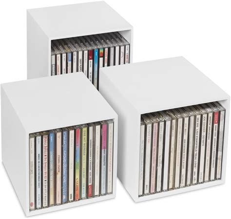 Cubix Cd Box White Cd Aufbewahrungs Boxen Aus Holz Cd Boxen F R Bis