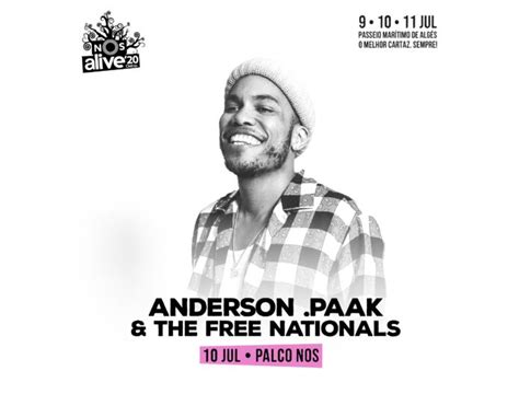 Anderson Paak The Free Nationals Juntam Se Ao Cartaz Do Nos Alive