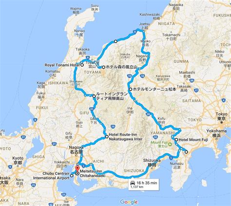 Japan 8 Days Self Drive In Central Region Summary Itinerary