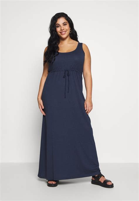 Evenandodd Curvy Maxi Dress Dark Blue Zalando De