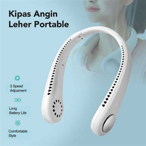 Jual Kipas Angin Leher Portable Sports Leafless Neck Fan USB M8 Di