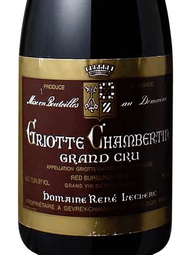 Domaine René Leclerc Griotte Chambertin Grand Cru Vivino Australia