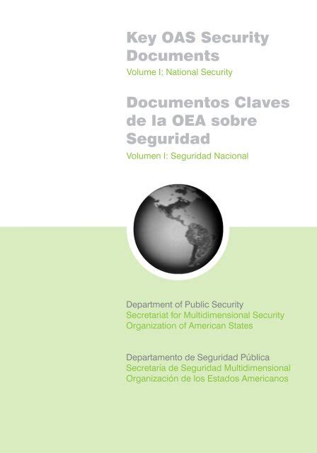 Documentos Claves De La Oea Sobre Seguridad Oas