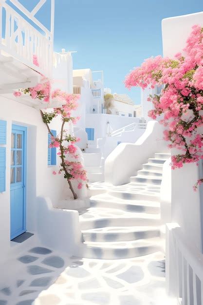 Premium Ai Image Mykonos Charming White Washed Buildings Greek