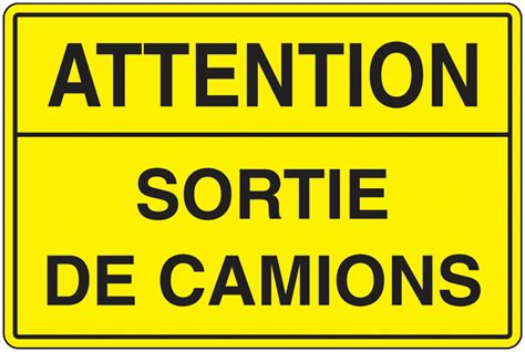 Panneau Pvc Sortie De Camions Signals