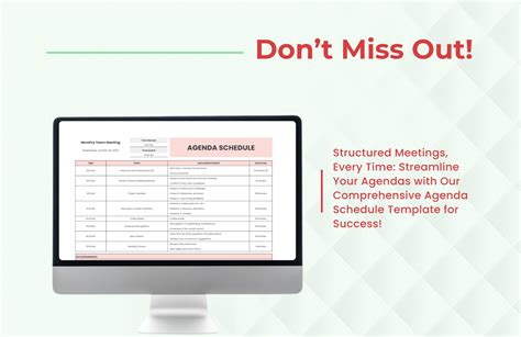 Agenda Schedule Template in Excel, Google Sheets - Download | Template.net