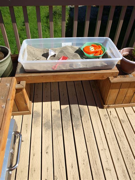 I Made This Table Top Sandbox Last Summer Get A Shallow Rubbermaid