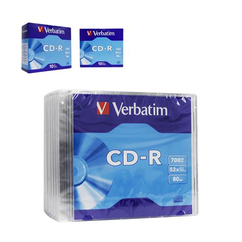 Cd R Verbatim 80min 700mb Paquete X10 Unidades 94935 Comsucre Online