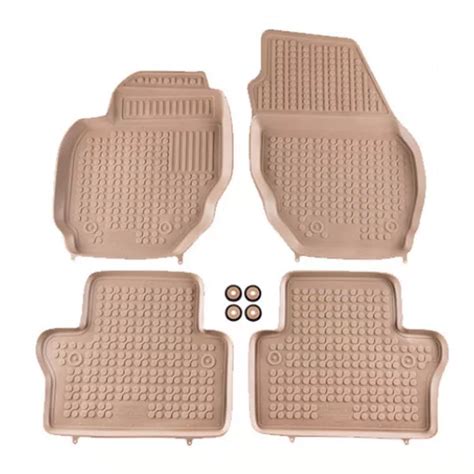 TAPIS EN CAOUTCHOUC Type Seau Dans Couleur Beige Pour Volvo XC70 Depuis