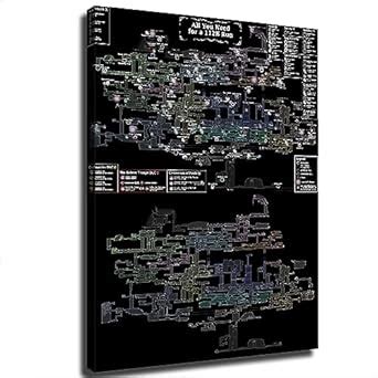 Amazon Hallownest Map Poster Canvas Print Video Game Hollow Knight