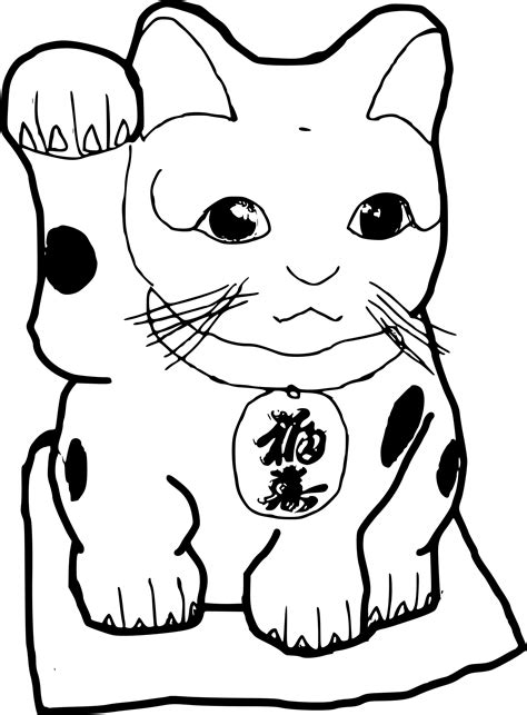 Lucky Cat Drawing at GetDrawings | Free download