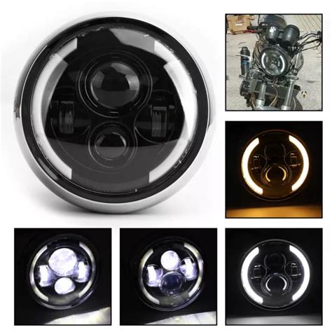 Zoll Led Scheinwerfer Abblendlicht Fernlicht Standlicht Motorrad Cafe