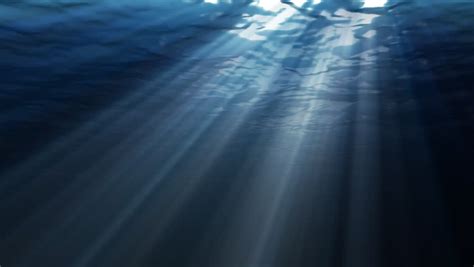 An Underwater Looped Scene With Sun Rays Shining Through The Waters