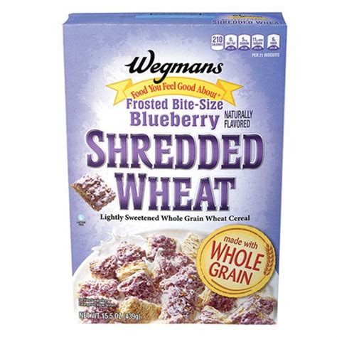 Wegmans Frosted Bite Size Blueberry Shredded Wheat Cereal Wegmans