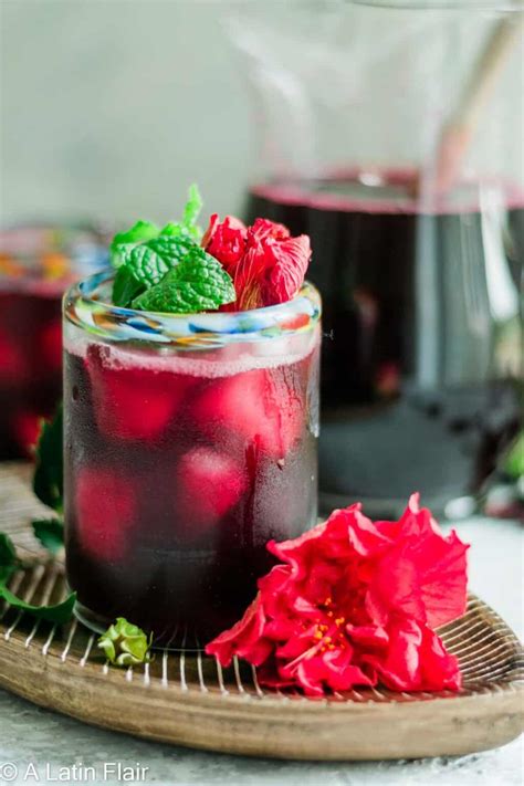 Agua Fresca De Jamaica Homemade Hibiscus Iced Tea A Latin Flair