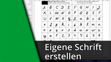 Eigene Schriftart Erstellen Tutorial YouTube