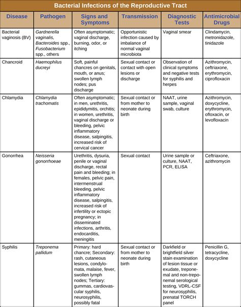 183 Bacterial Infections Of The Reproductive System Biology Libretexts