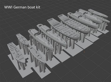 german boat kit wwi wwii german boats  printed accessory