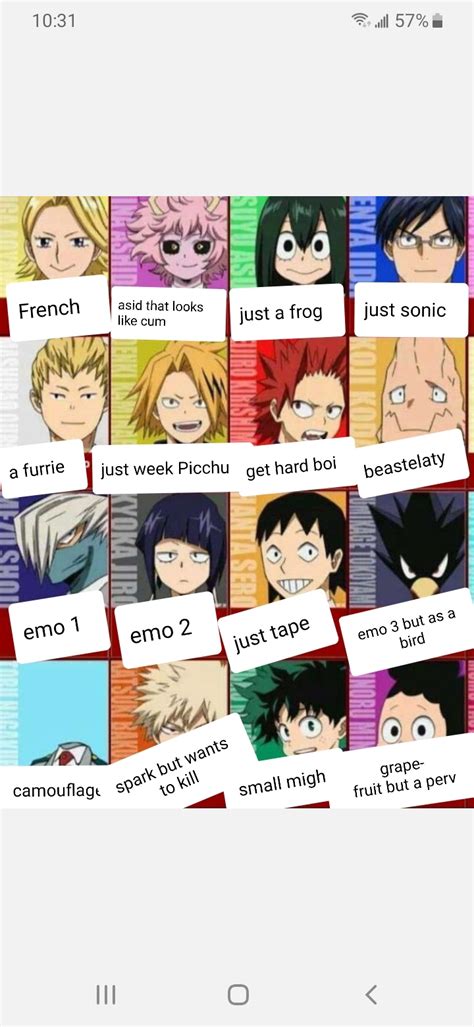 All mha characters : r/BnHA