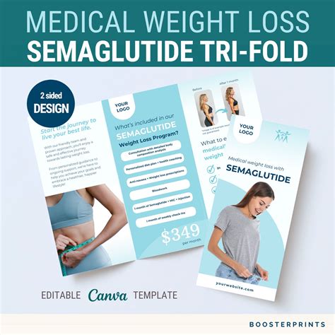 Semaglutide Marketing Trifold Weight Loss Template Semaglutide Template