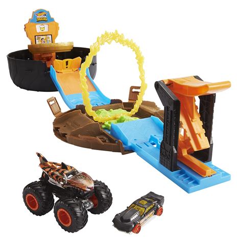 Mattel 風火輪 大腳車 輪胎特技遊戲組 Hot Wheels 風火輪 1 64 大腳車 軌道 正版 美泰兒 蝦皮購物