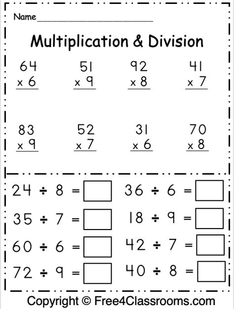 Free 3rd Worksheet Grade Division Download Free 3rd Worksheet Grade