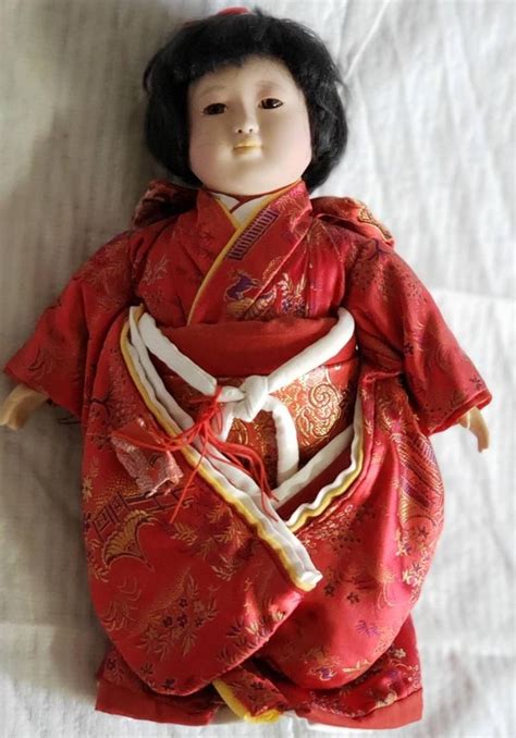 Japanese Porcelain Doll In Traditional Costume Etsy Canada Japanese