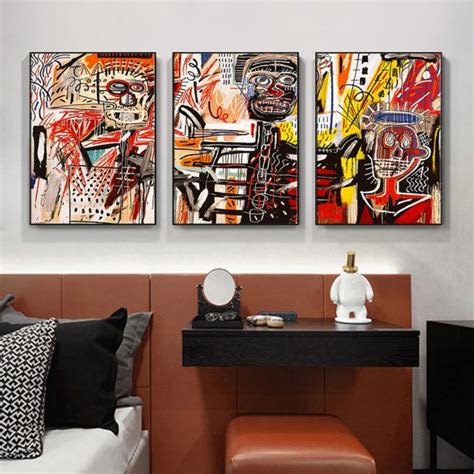 Wall Art - Jean Michel Basquiat Crown Graffiti 3 Sets - Poster Prints ...