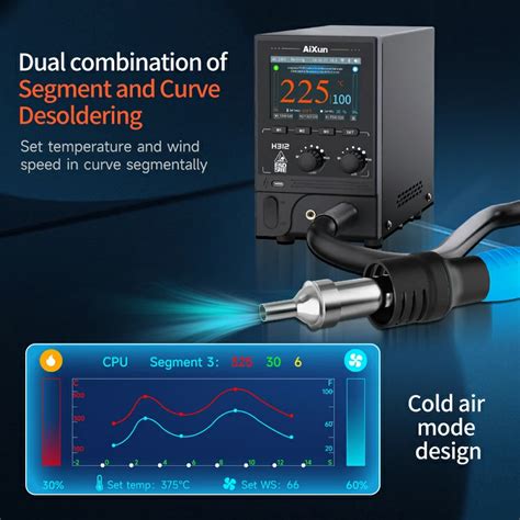 H Smart Hot Air Gun W High Power Intelligent Rework Station AiXun AiXun
