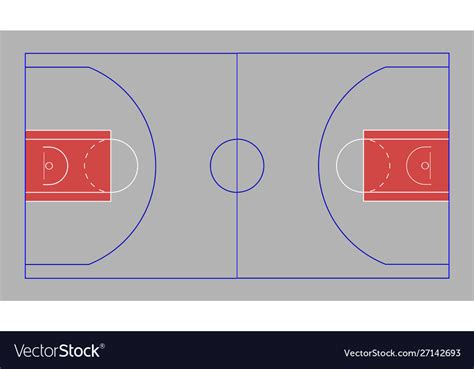 Basketball Court Royalty Free Vector Image Vectorstock