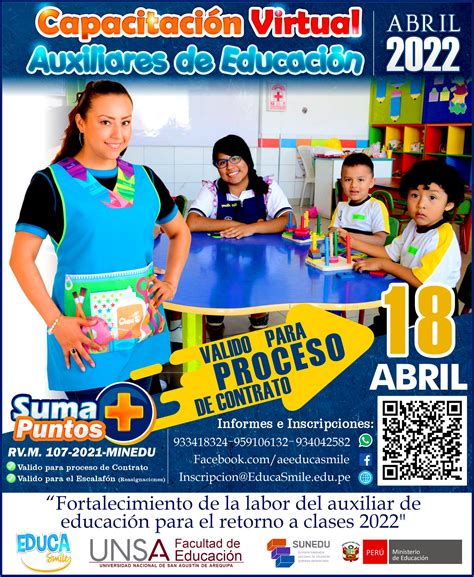 Educasmileperú Curso De Capacitación Para Auxiliares De Educación 2022 1