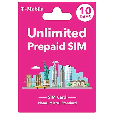 T Mobile Carte Sim Pr Pay E Usa Donn Es Illimit Es En G Lte Et