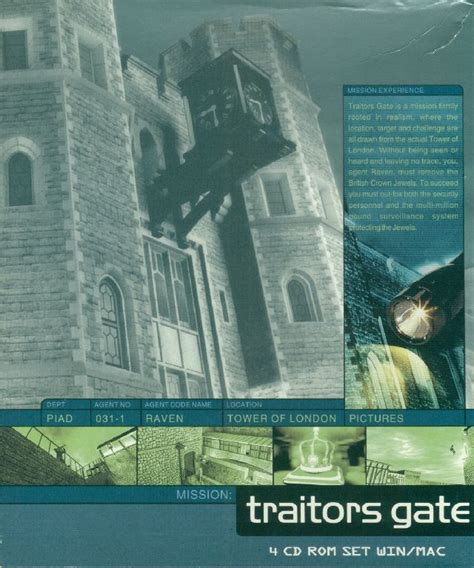 traitors gate cover  packaging material mobygames