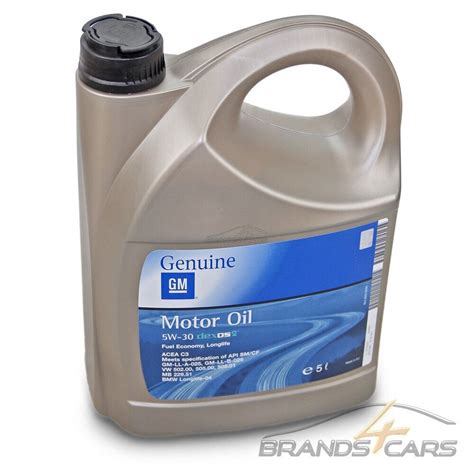 5 L LITER FÜR OPEL GM 5W-30 DEXOS2 MOTOR-ÖL GM-LL-A-025 + GM-LL-B-025 ...