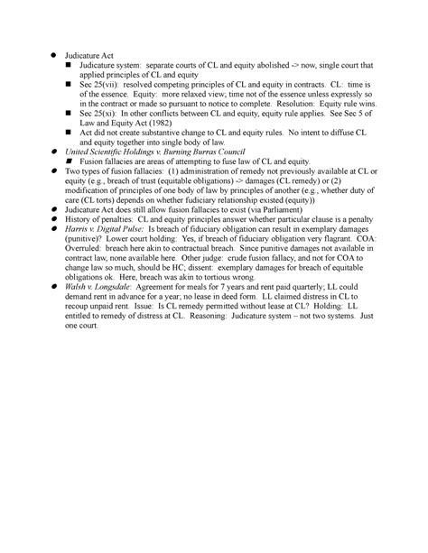 Week 2 Notes 2023 Judicature Act Judicature System Separate Courts