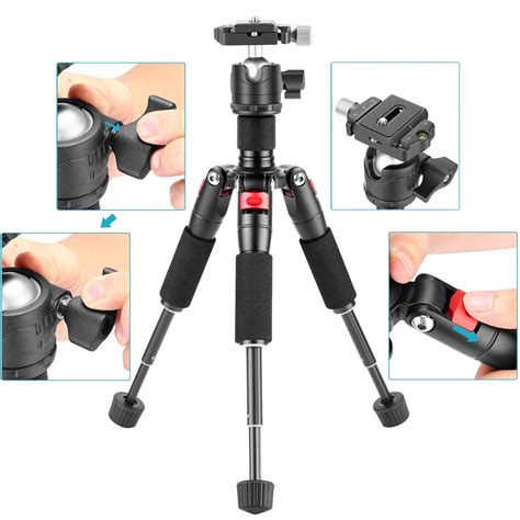 Neewer Aluminum Alloy 20 Inches Desktop Mini Tripod Ith 360 Degree Ball