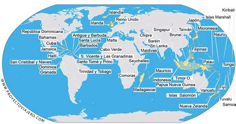 Países Insulares Del Mundo Donde Están Listado Y Datos Proyecto Viajero