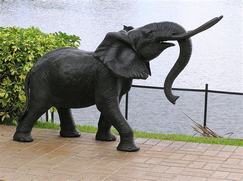 Elephant Trunk Down Sculpture by Attributed Mario Nardini