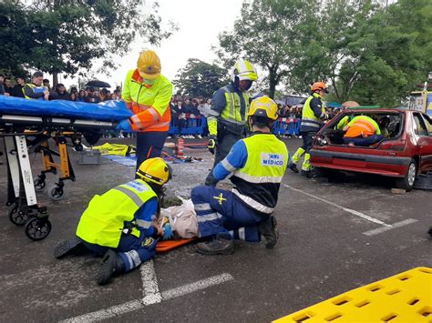 El IES de Noreña se examina de Emergencias así ha sido el simulacro de