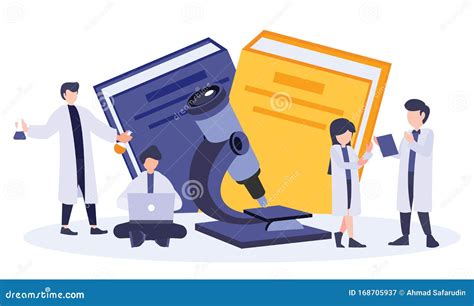 Research And Development Vector Flat Digital Illustration Scientist