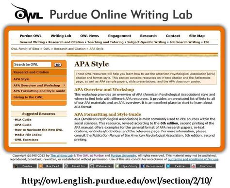 Annotated Bibliography Example Purdue Owl