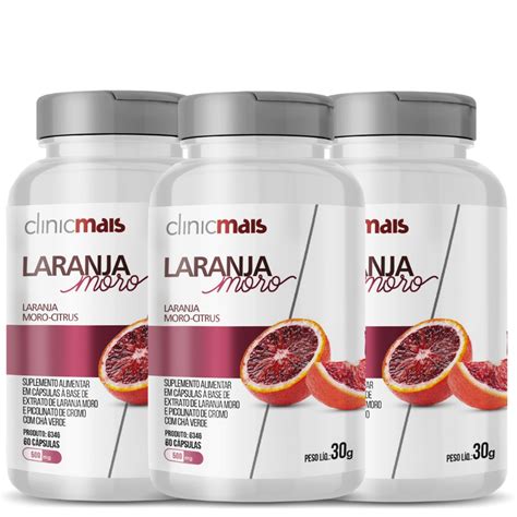 Kit 3x Morosil Laranja Moro 60 cápsulas 500mg ClinicMais Linha