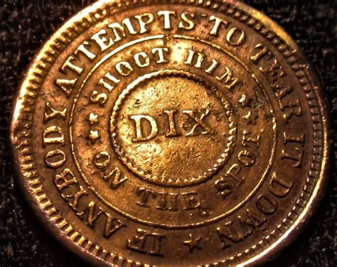 Civil War Patriotic Token 1863 DIX Flag Of Our Union Fuld 207 410