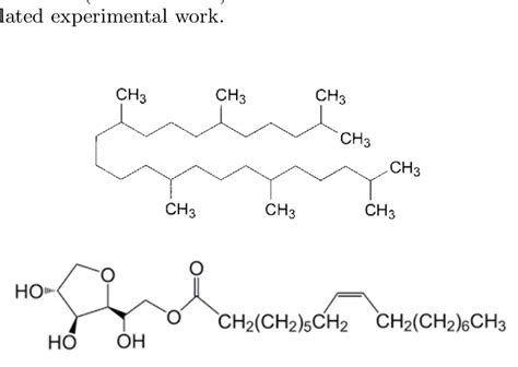 Chemical Structures Of Squalane Upper And Sorbitan Monooleate