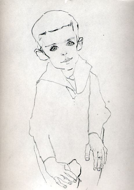 Reproduções De Pinturas Retrato de Herbert Rainer por Egon Schiele